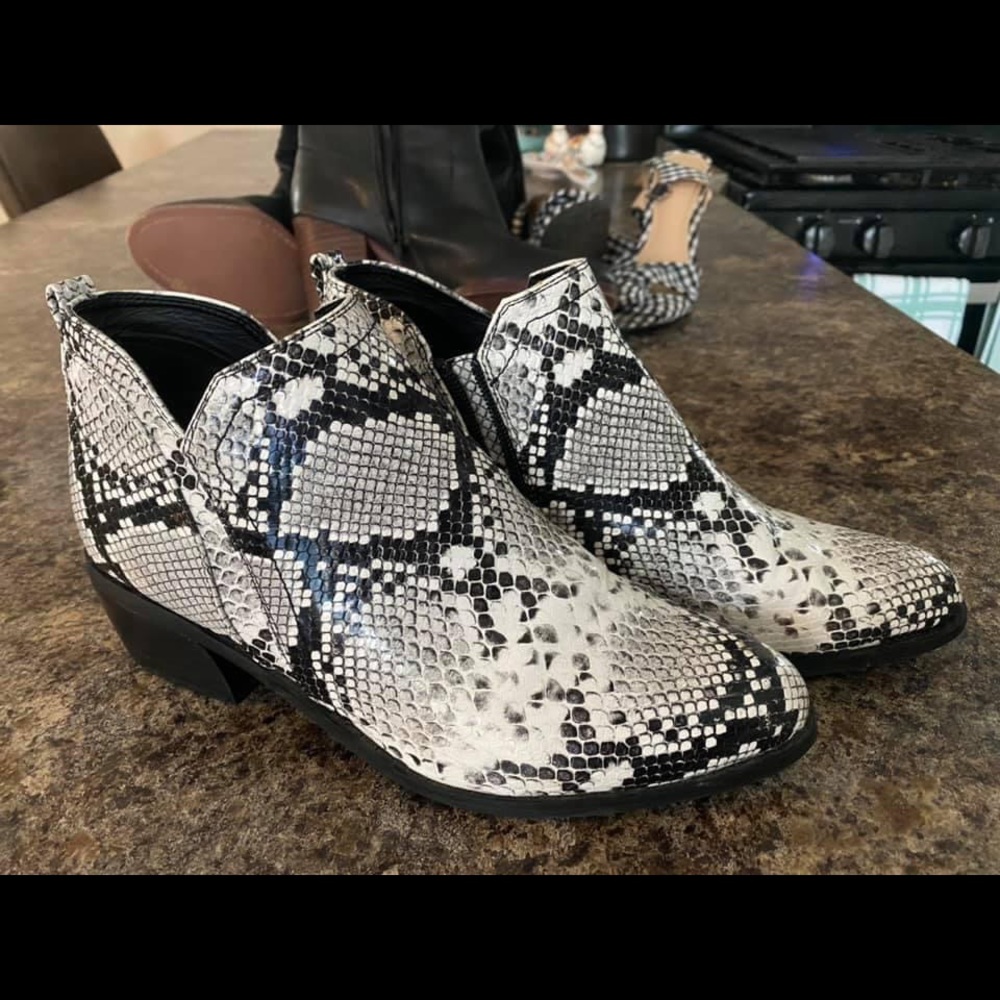 Snake Skin Booties